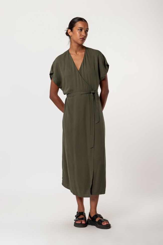 MIDI WRAP DRESS