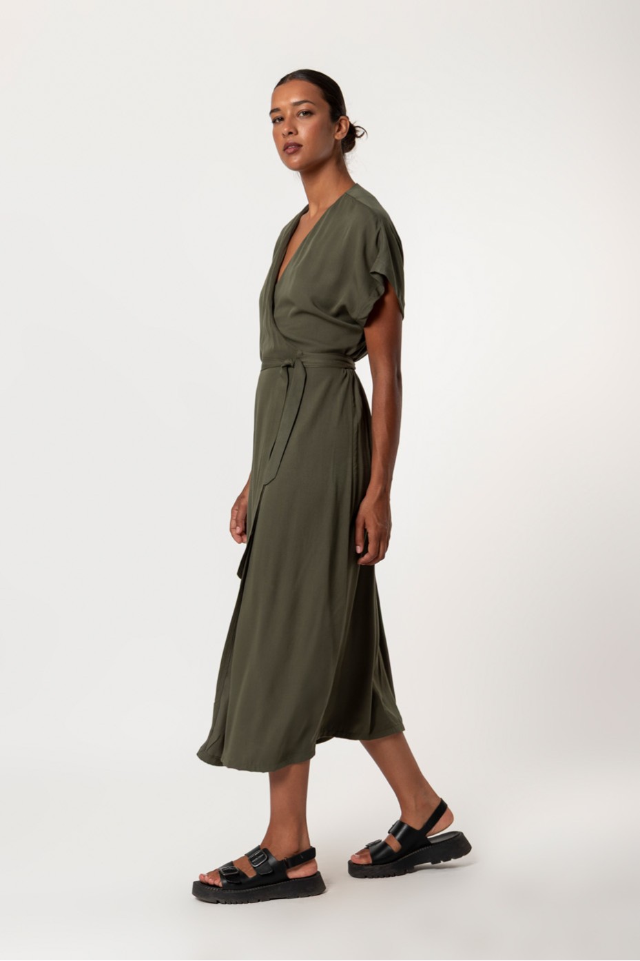 MIDI WRAP DRESS
