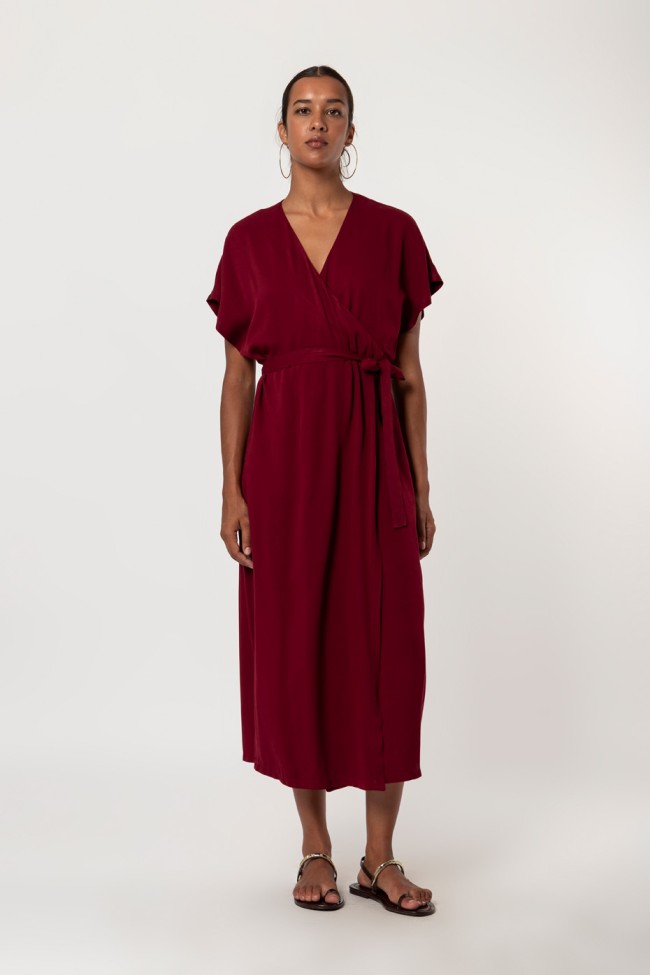 MIDI WRAP DRESS