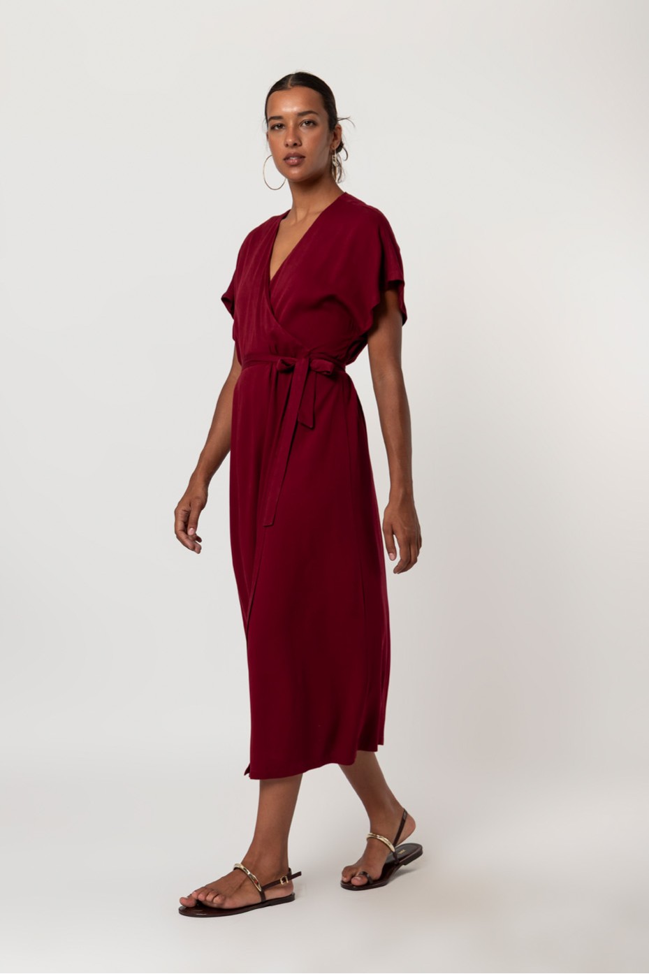 MIDI WRAP DRESS