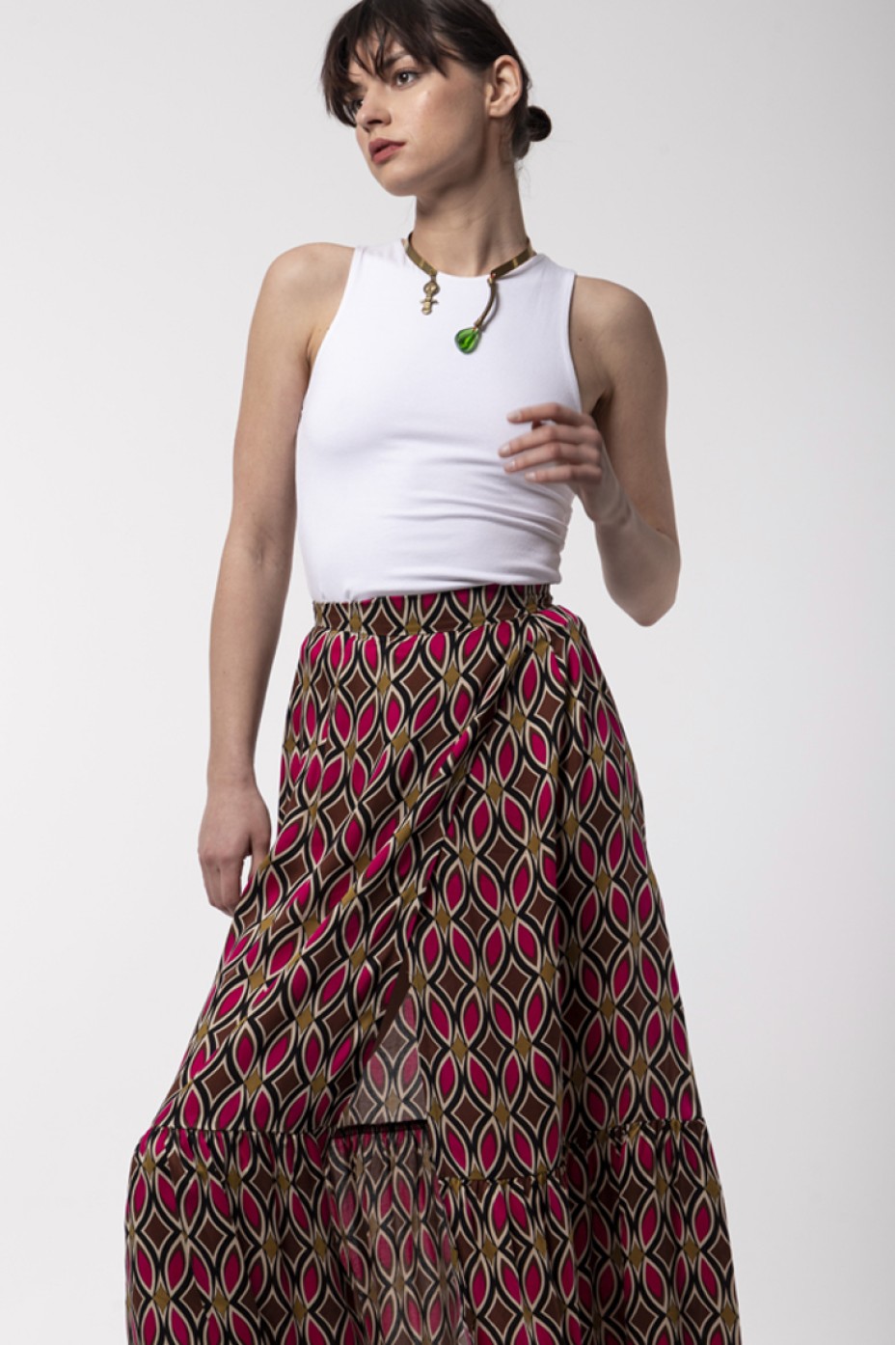 MIDI WRAP SKIRT