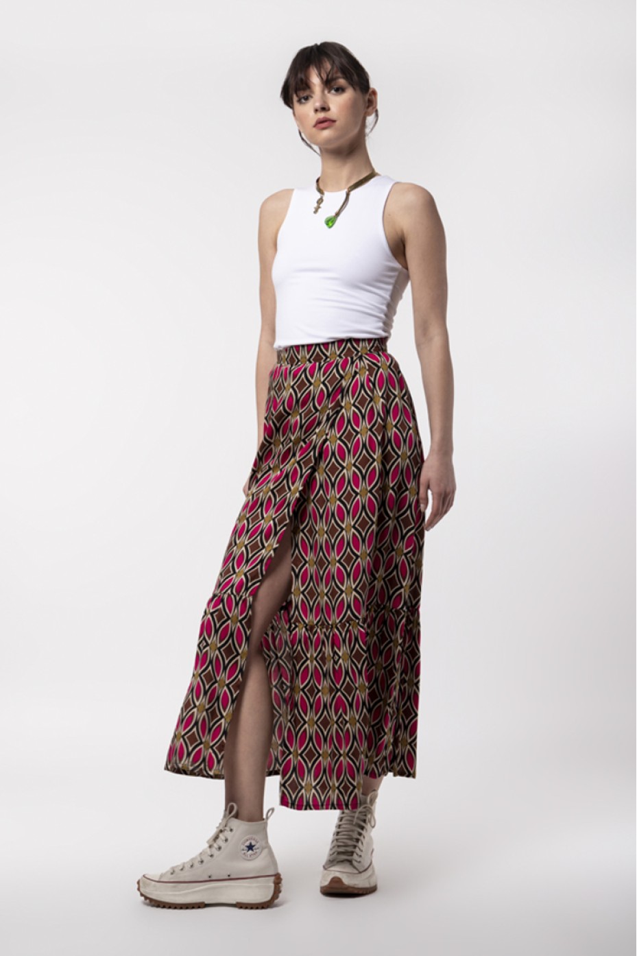 MIDI WRAP SKIRT