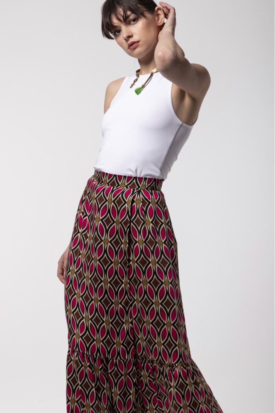 MIDI WRAP SKIRT