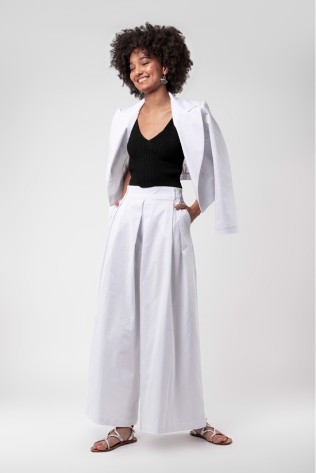 PLEATED TROUSERS