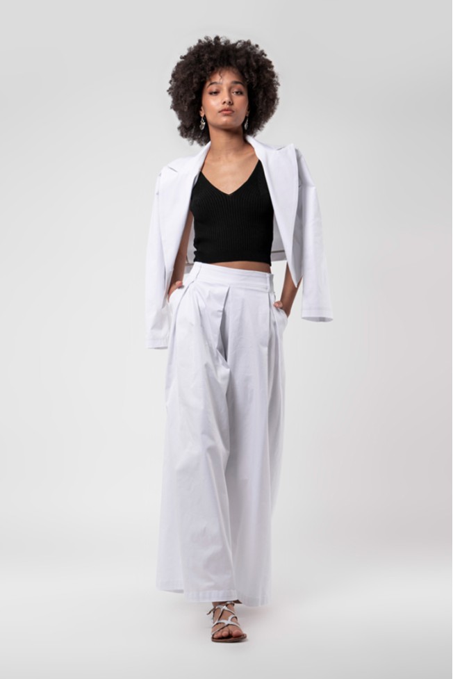 PLEATED TROUSERS