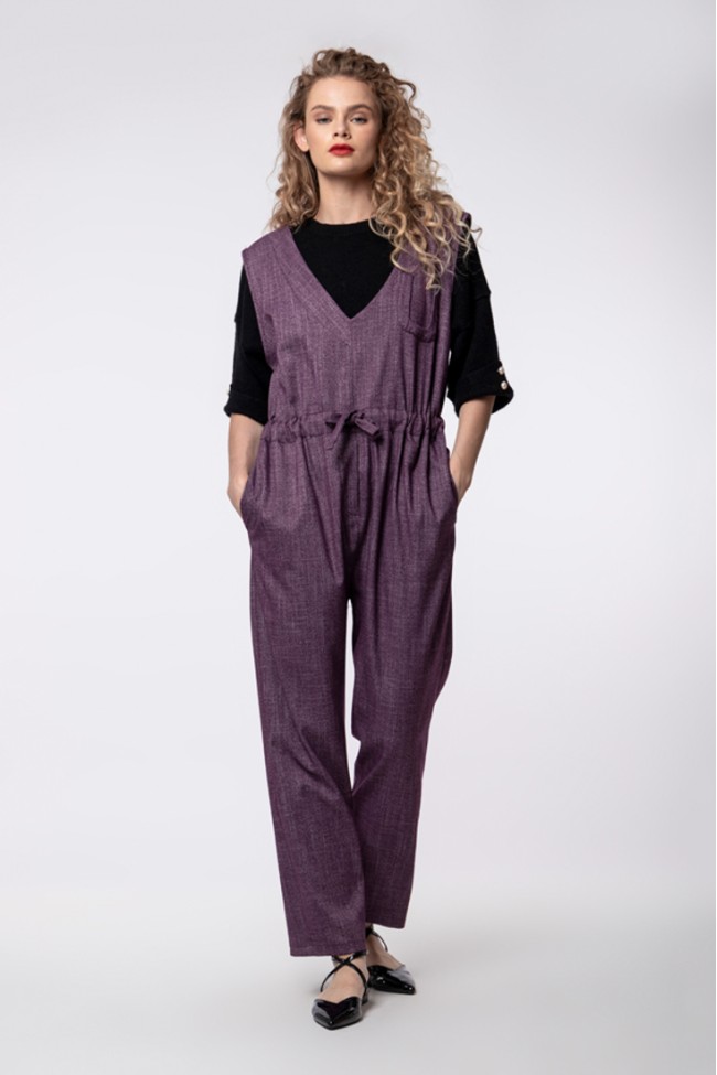 JUMPSUIT WITH V NECKLINE ZOE BLACK