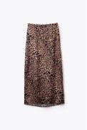 LEOPARD SKIRT WITH SPLIT ZOE BLACK