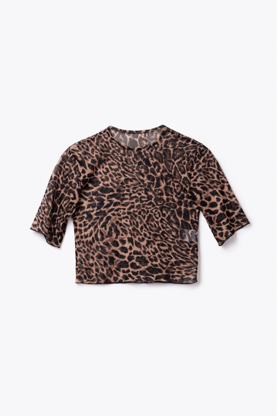 LEOPARD PRINT CROP TOP  ZOE BLACK