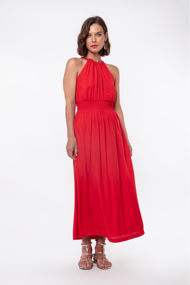 RED DRESS ZOE BLACK