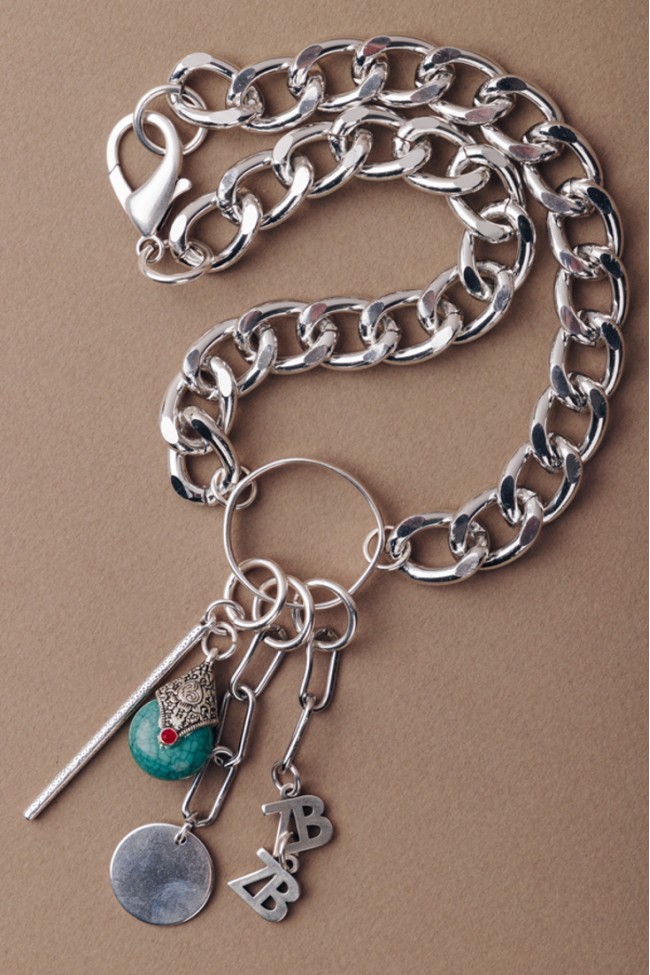 CHAIN NECKLACE WITH ZB PENDANTS