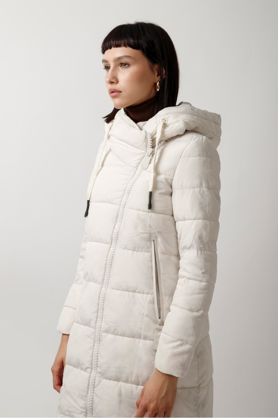 HOODED LONG PUFFER JACKET