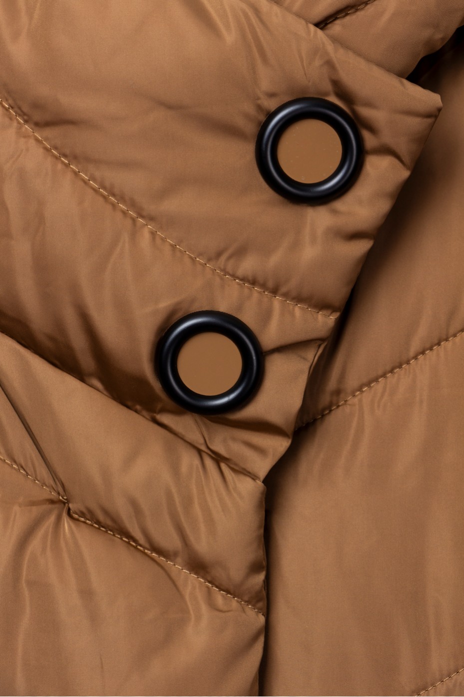 LONG PUFFER JACKET WITH BUTTONS