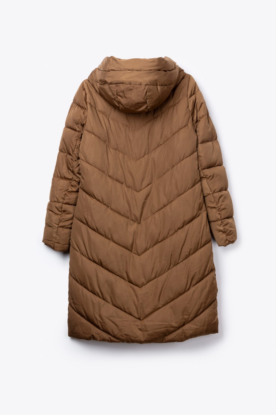 LONG PUFFER JACKET WITH BUTTONS
