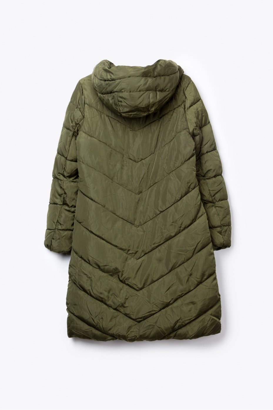 LONG PUFFER JACKET WITH BUTTONS