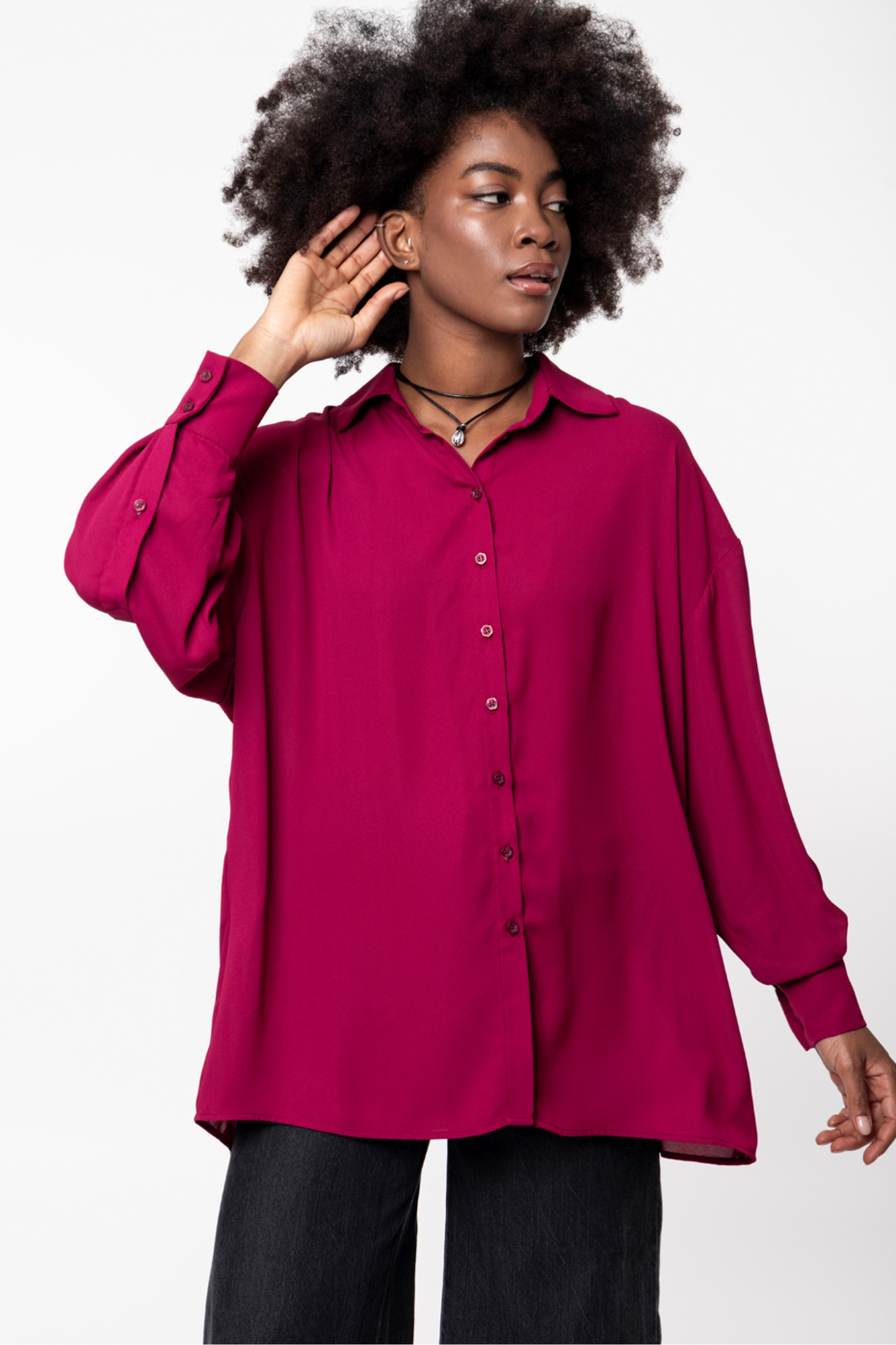 OVERSIZED SHEER SHIRT | HELMI e-shop