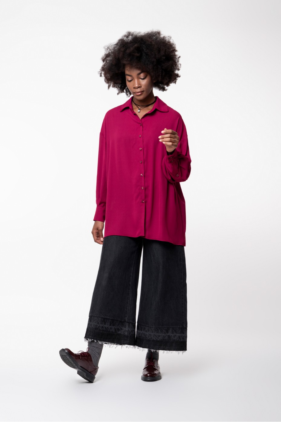 OVERSIZED SHEER SHIRT