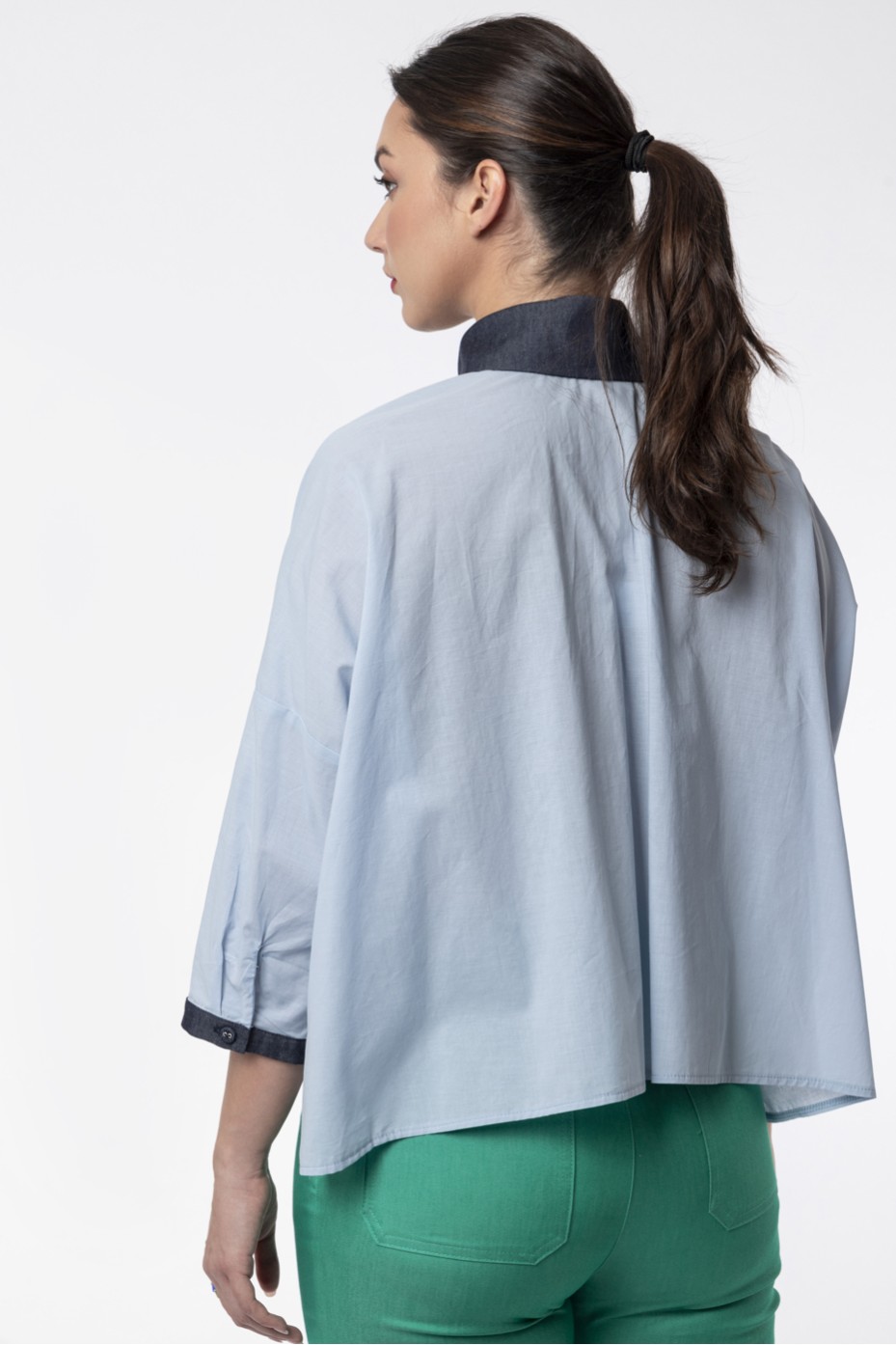 ΠΟΥΚΑΜΙΣΟ ΜΕ DENIM ΓΙΑΚΑ ZOE BLACK