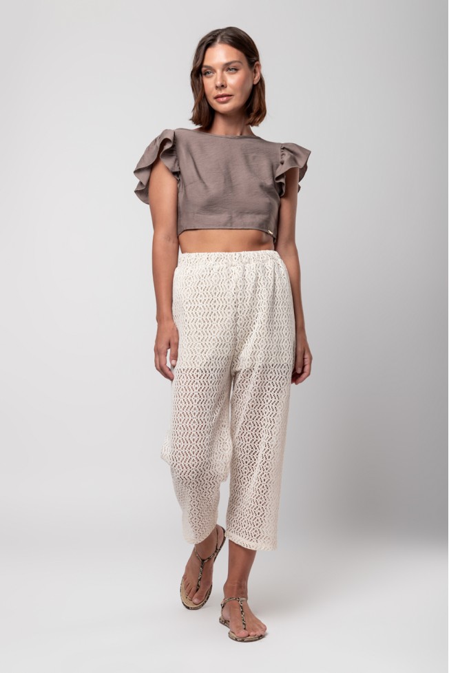 ΜΠΛΟΥΖΑ CROP ΕΞΩΠΛΑΤΗ ZOE BLACK