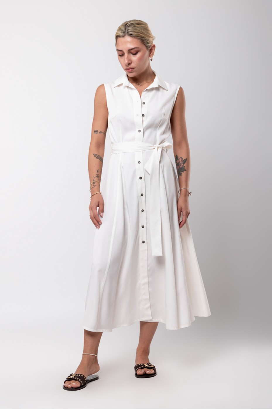 WHITE DRESS  ZOE BLACK