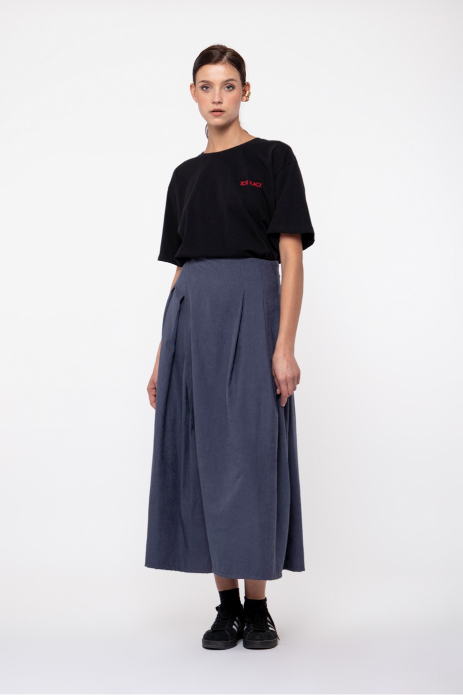 LONG WRAP SKIRT WITH BUTTONS