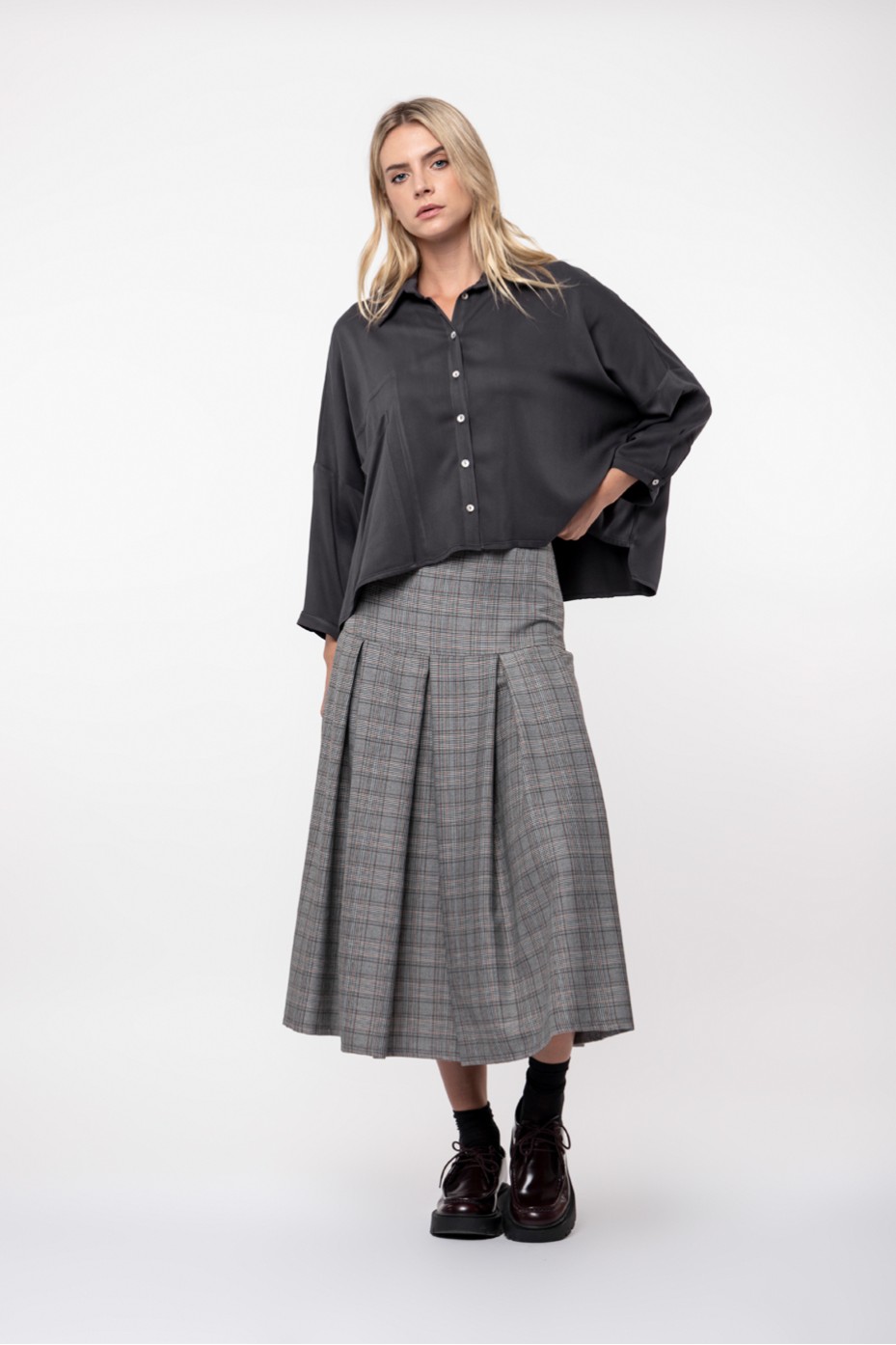 MIDI CHECK SKIRT