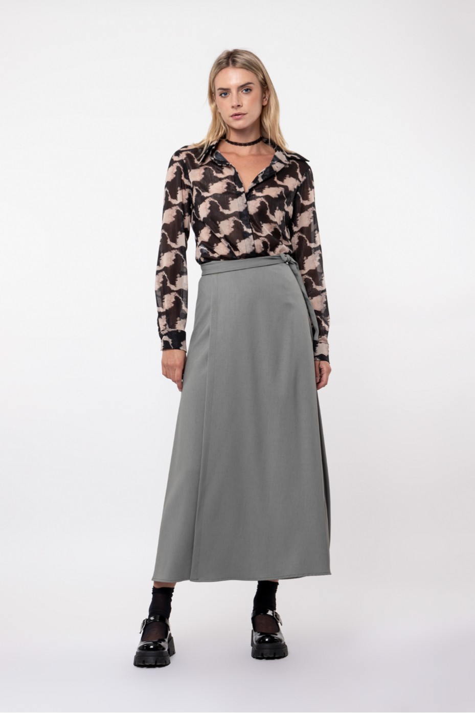 LONG WRAP SKIRT