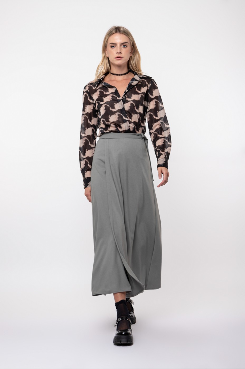 LONG WRAP SKIRT