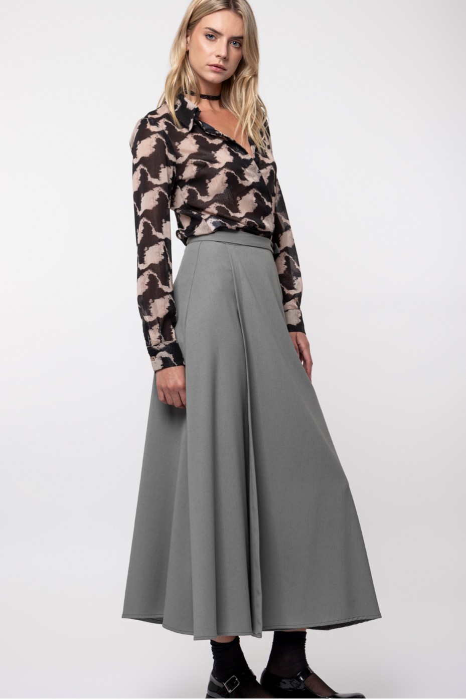 LONG WRAP SKIRT