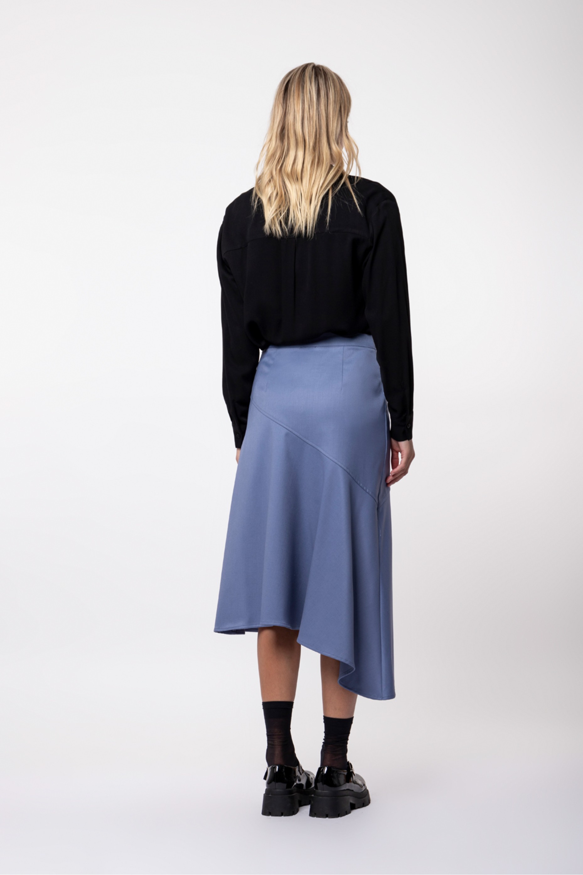 LONG ASYMMETRICAL SKIRT | HELMI e-shop