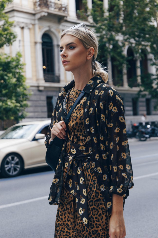 FLORAL LUREX SEE-THROUGH SHIRT