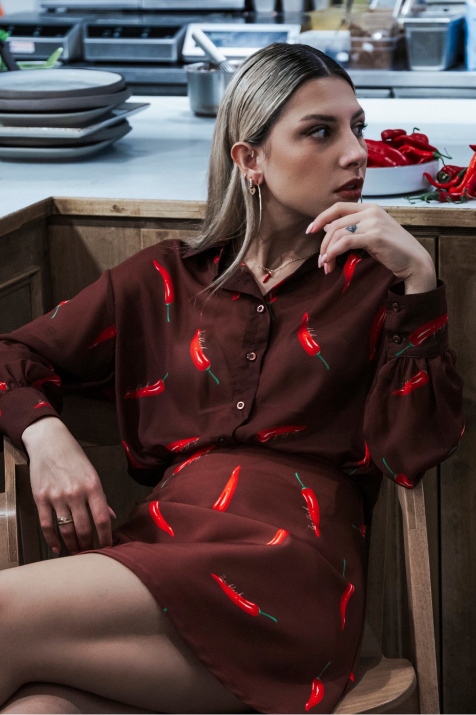 SHIRT CHILI PEPPERS ZOE BLACK