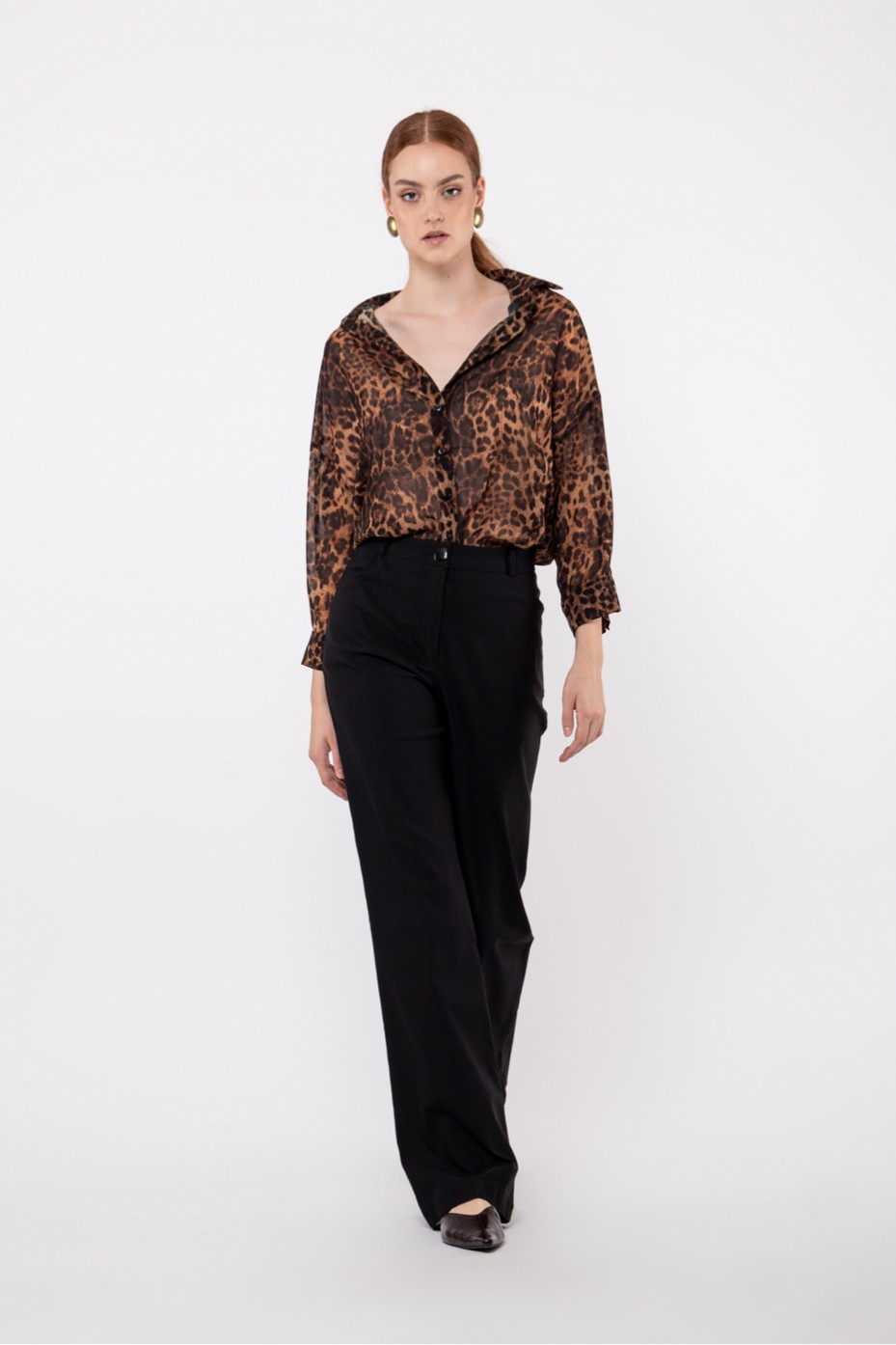 OVERSIZED ANIMAL PRINT ΠΟΥΚΑΜΙΣΟ  ZOE BLACK