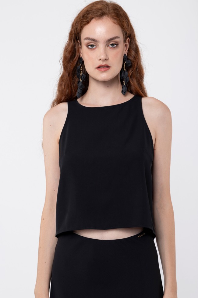 SLEEVELESS TOP ZOE BLACK