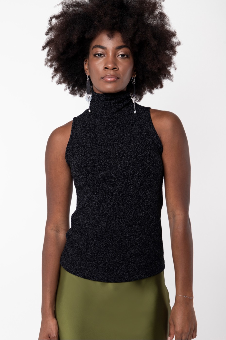 LUREX TURTLENECK TOP