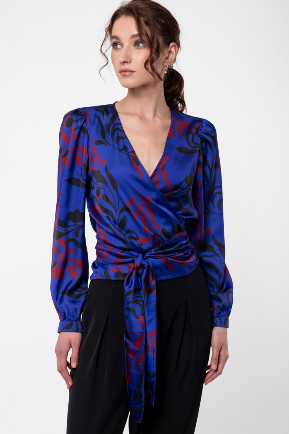 WRAP PRINTED TOP