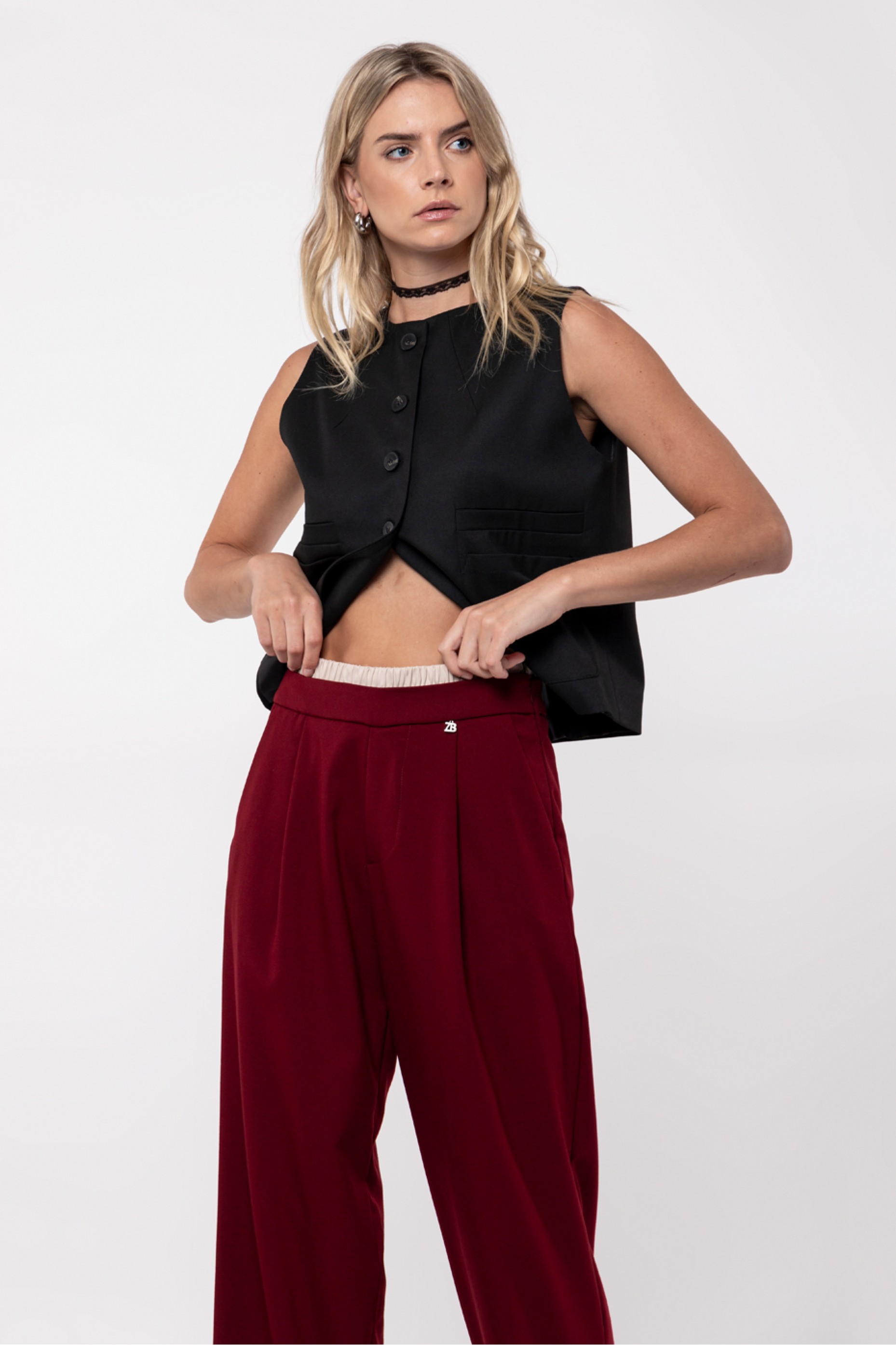 BUGGY PANTS WITH ELASTIC WAIST | HELMI e-shop