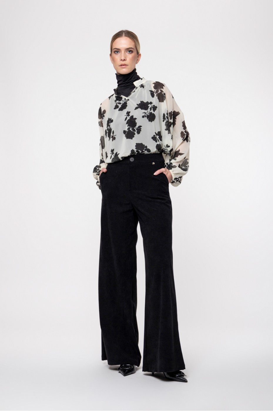 HIGH WAIST COTTLE PANTS