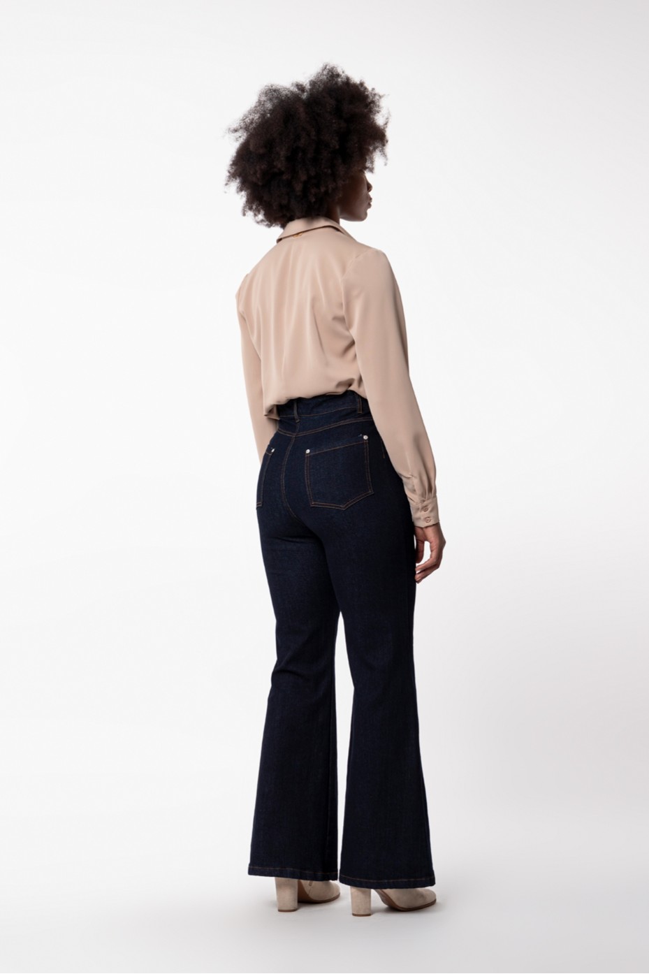 DENIM BELL BOTTOM PANTS