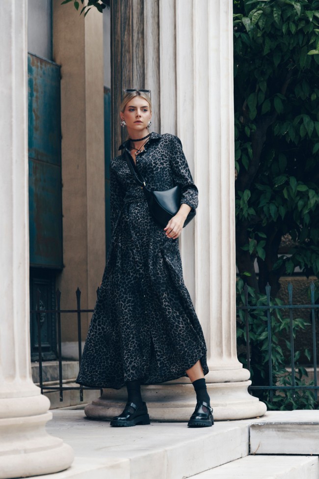 ΦΟΡΕΜΑ ΣΕΜΙΖΙΕ ANIMAL PRINT ZOE BLACK