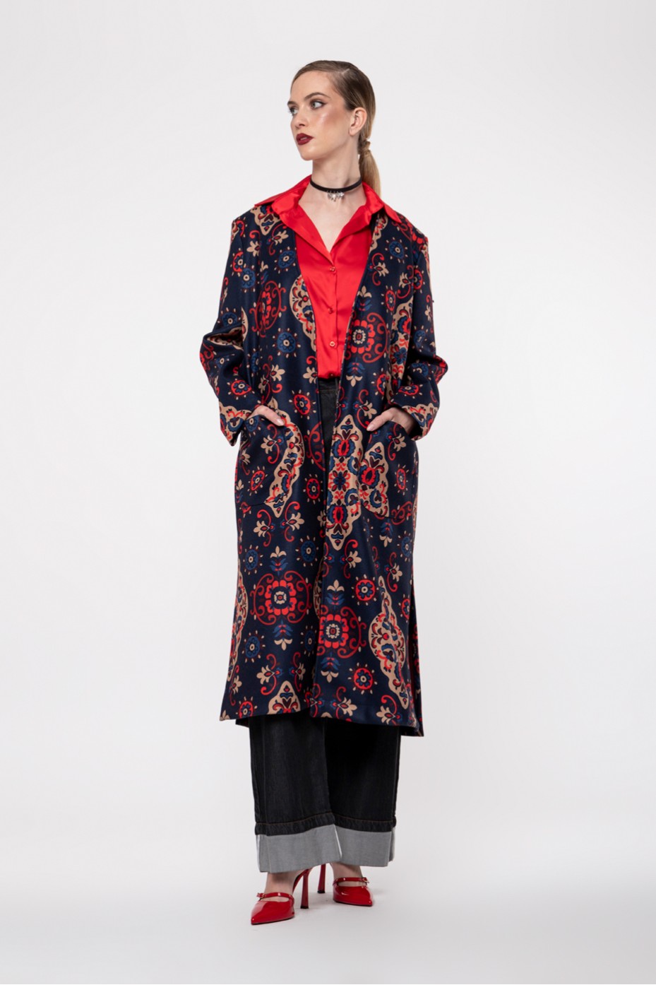 LONG PRINTED COAT