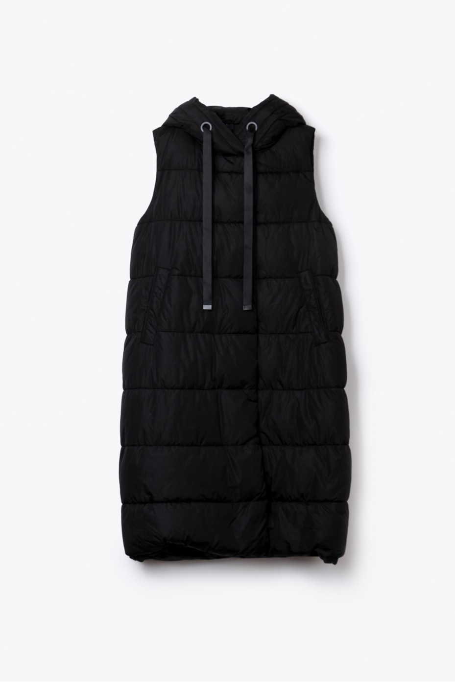 LONG PUFFER JACKET WITH HOODIE