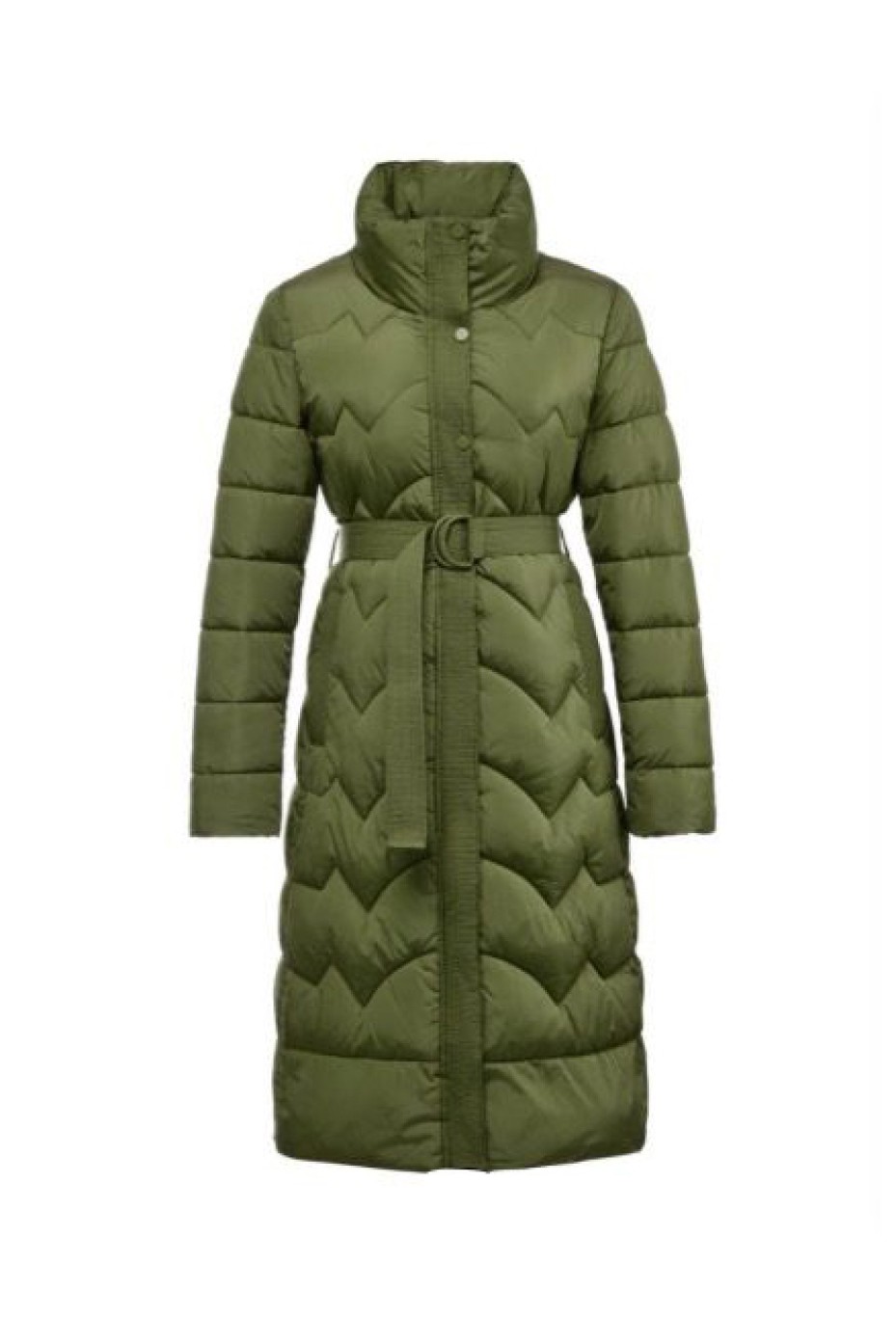 LONG PUFFER JACKET WITH BUTTONS