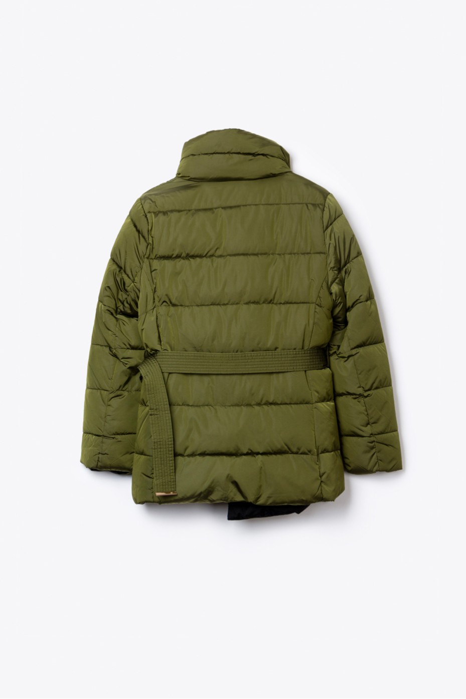 SHORT PUFFER JACKET WITH BELT