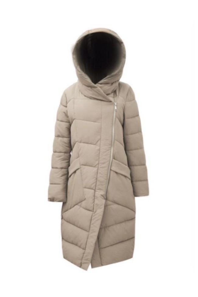 LONG PUFFER JACKET WITH HOODIE