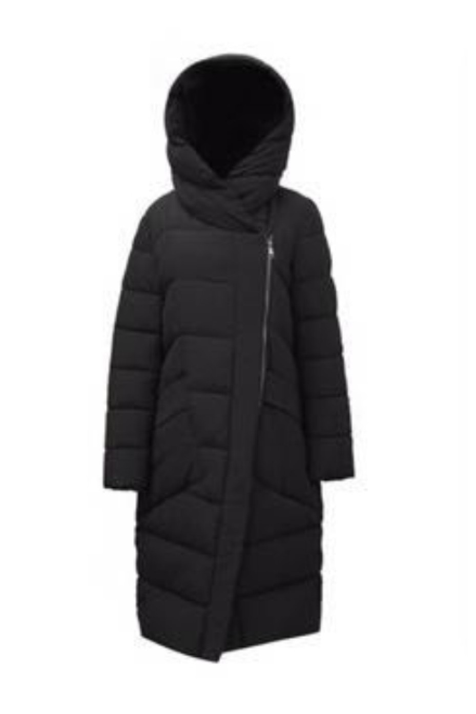 LONG PUFFER JACKET WITH HOODIE