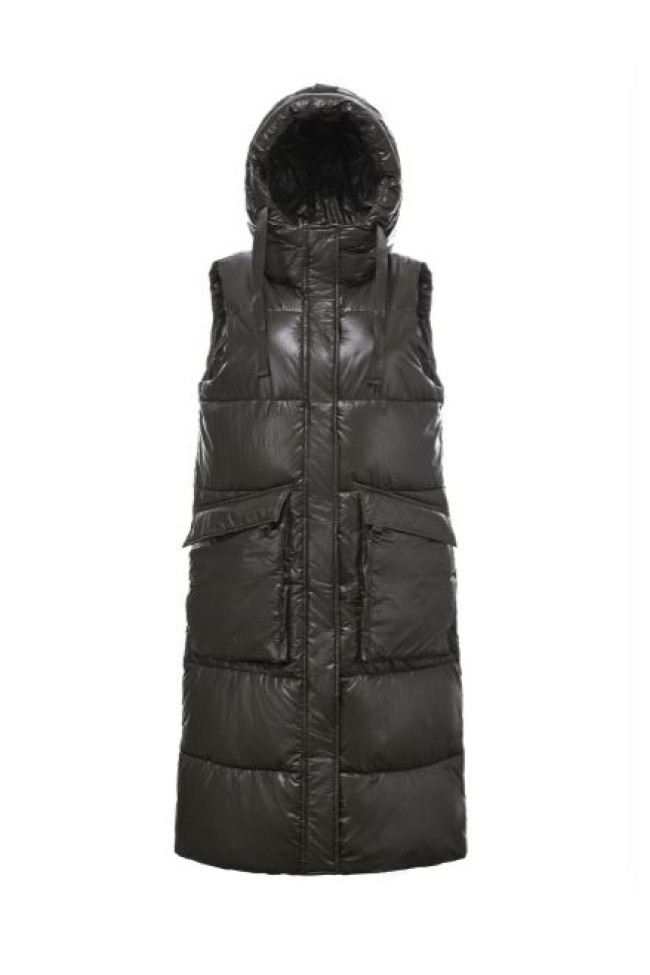 LONG SLEEVLESS PUFFER JACKET