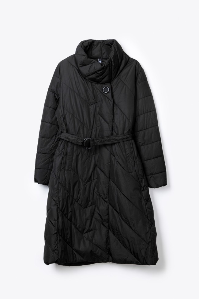 PUFFER JACKET WITH BELT