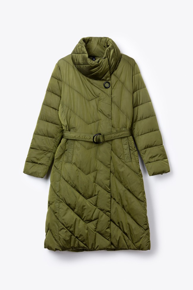 PUFFER JACKET WITH BELT