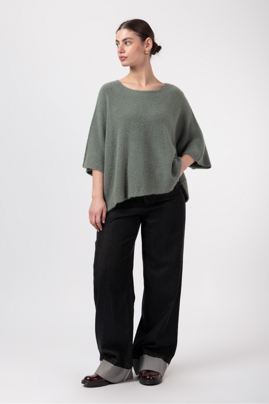 KNIT BLOUSE WITH WIDE SLEEVES