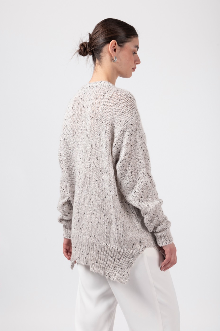 KNIT BLOUSE TWO TONE WITH LUREX
